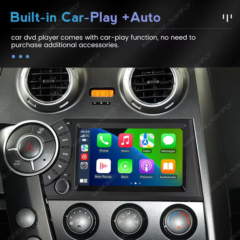 STRONGNAVI Android 15 Autoradio für Ssangyong Actyon Kyron 2005-2011 mit GPS, Multimedia-Player und kabellosem Carplay sowie Android Auto, Schwarz - Bild 3