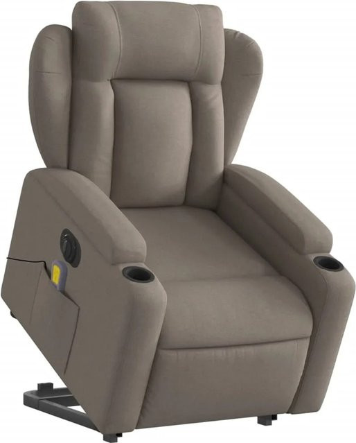 vidaXL Elektrischer Massagesessel mit Aufstehhilfe Modell 6 in Beige aus Stoff - Bild 1