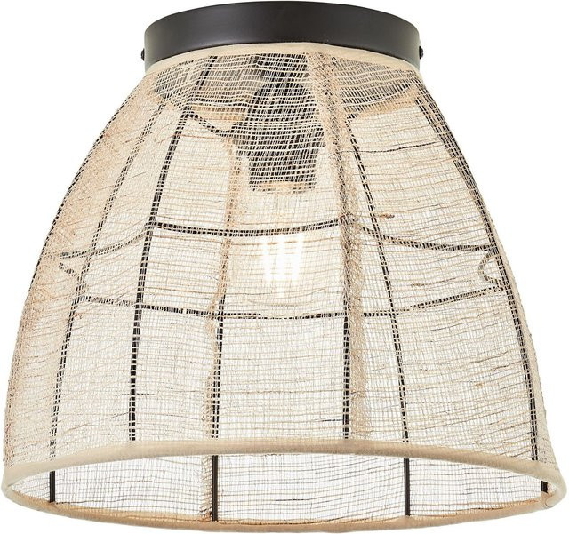 BRILLIANT Tanah Deckenleuchte in Schwarz und Natur mit E27 Fassung, Durchmesser: 32 cm - Bild 1