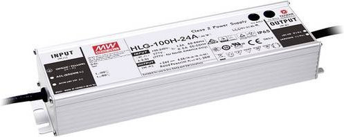 Mean Well HLG-100H-36A LED-Treiber, silberner LED-Trafo mit 95W, 36V/DC und IP65 Schutzart - Bild 1