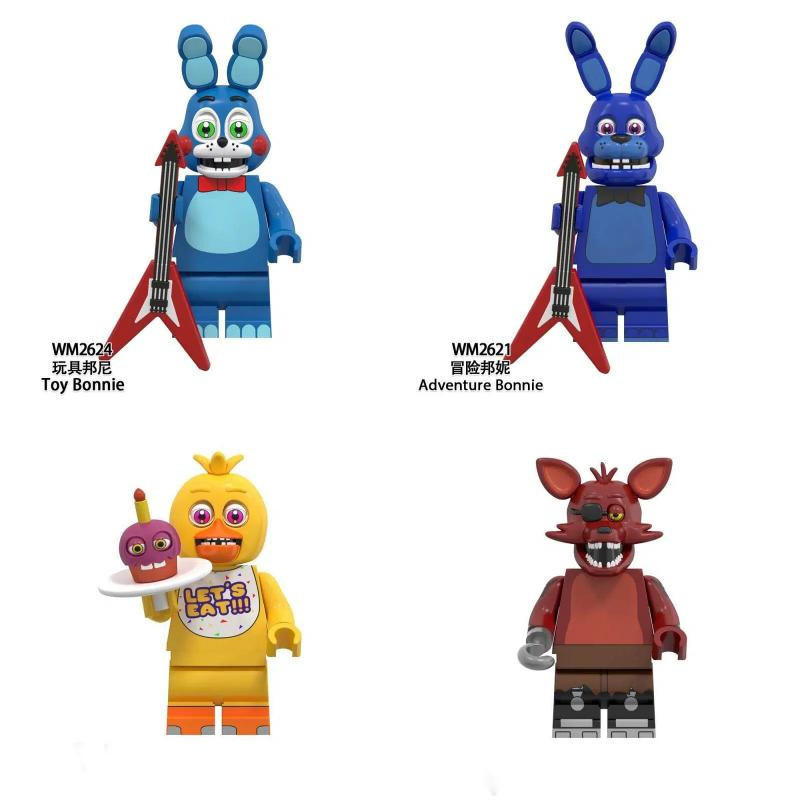 Yiran toy 1 Mini-Bausteine Bonnie-Ornament Montagebausteine Figuren Chica Foxy Bär Freddy Fazbear Spielzeug Zubehör - Bild 1