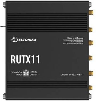 Teltonika RUTX11 4G LTE Router mit eSIM und WLAN für Industrial Networking in Schwarz - Bild 1
