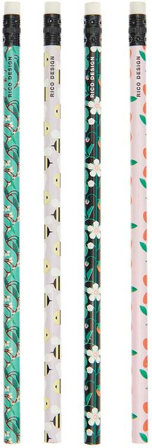 Rico Design Paper Poetry Bleistift-Set aus Holz mit 4 Stück in Multicolor - Bild 1