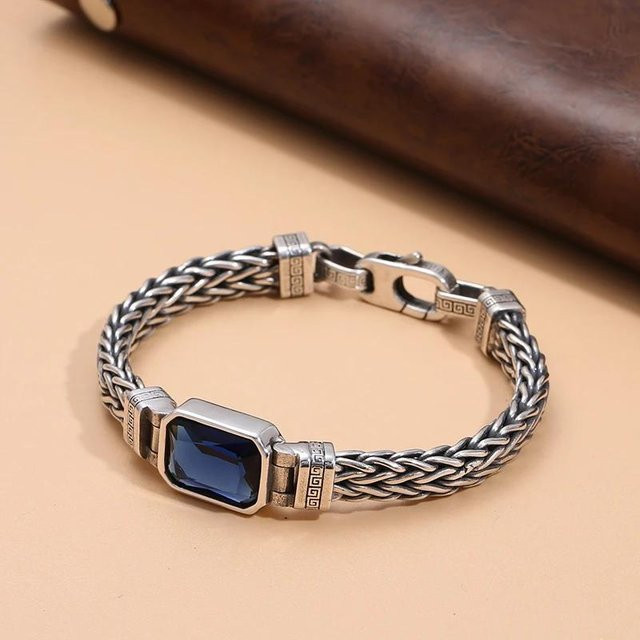 Rui Di Armband, Silber, handgeknüpft, 5mm, 20cm, black, Unisex - Bild 1