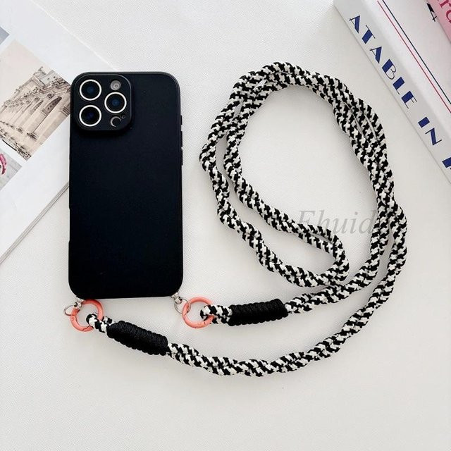 Stoßfeste Silikonhülle mit Crossbody-Lanyard für Samsung Galaxy S26 S25 S24 S23 S22 S21 FE A56 A55 A16 in Schwarz, Braun oder Grün - Bild 1