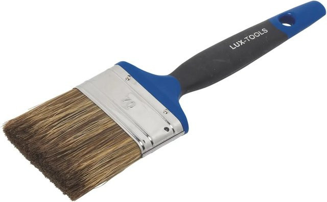 LUX-TOOLS Flachpinsel Soft Grip Lasur in Blau, Breite: 70 mm - Bild 1