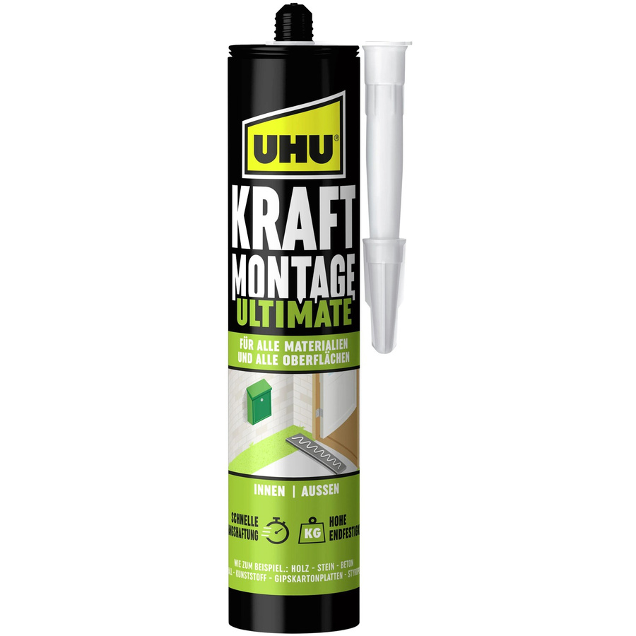 Uhu Montagekleber Kraft Montage Ultimate Polymer Weiß 440 g - Bild 2