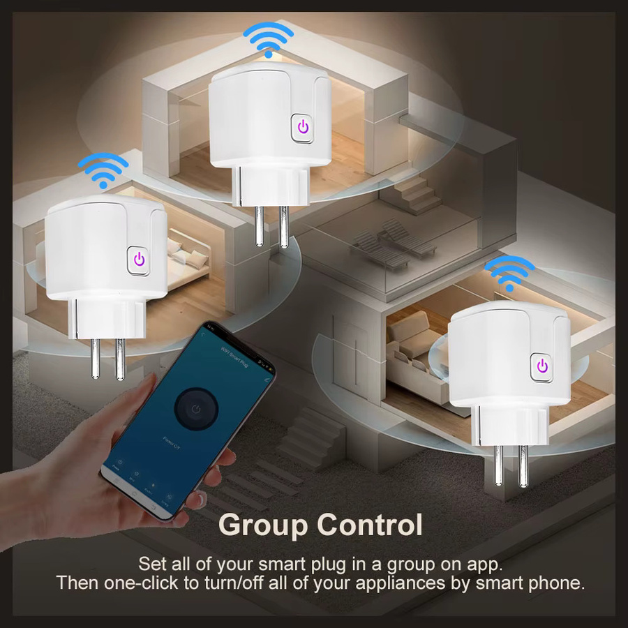 Elivco Tuya Smart Steckdose in Weiß mit Stromüberwachung, 16A WLAN-Steckdose für Smart Home, kompatibel mit Google Assistant und Alexa via Smart Life App - Bild 6