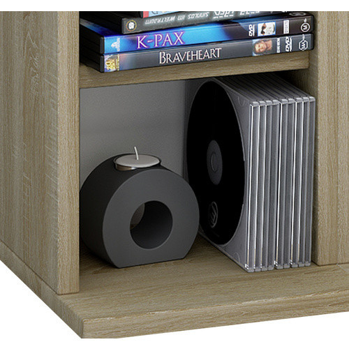 VCM Milano CD DVD Regal aus Holzwerkstoff in Braun, B: 42 cm, H: 92 cm, T: 20 cm - Bild 2