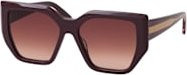 Stella McCartney SC 40075 I Sonnenbrille, Quadratisch, Vollrand, Damen, Rot-Braun, Kunststoff - Bild 1