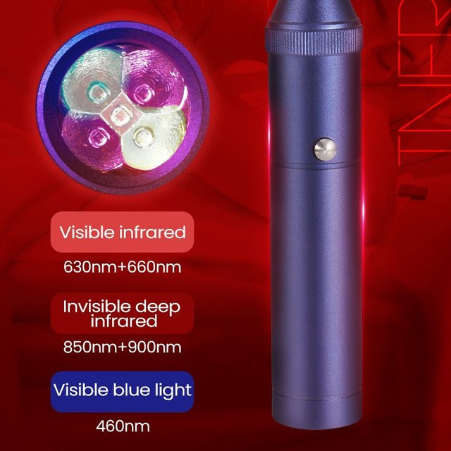 HLKGO Lichttherapie-Stift, Multi-Fünf-Wellenlängen-Rotlicht, Unisex - Bild 1