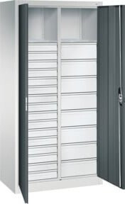 C+P Werkzeugschrank Acurado 7035/7016 in Anthrazit und Grau mit Türen und Schloss, B/T/H: 195,0 x 93,0 x 50,0 cm - Bild 1