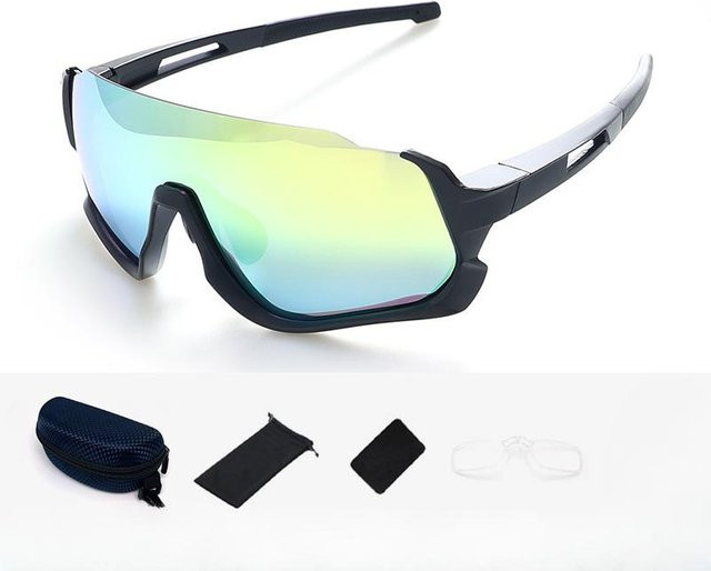 Wucifang Jewelry Kinder-Sonnenbrille, Vollrand, Wrap, Kunststoff, Schwarz - Bild 1
