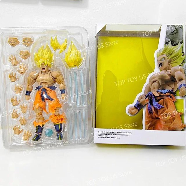 Yiran toy 1 Dragon Ball Z Son Goku Actionfigur Super Saiyan Kakarotto PVC 17cm - Bild 1
