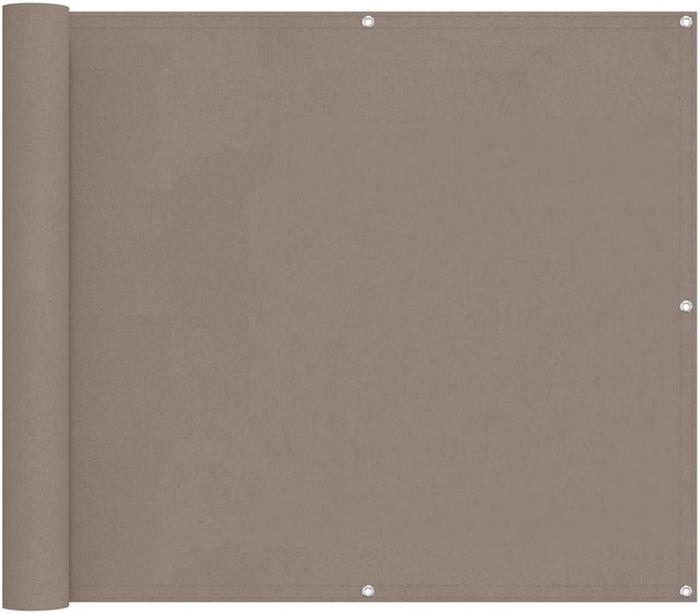 vidaXL Balkonsichtschutz aus Oxford-Stoff in Taupe, Breite: 100 cm, Tiefe: 600 cm - Bild 1