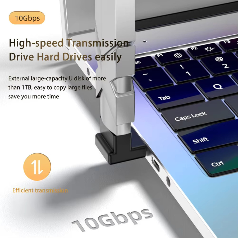 USB Typ C auf USB Typ C OTG Konverter Adapter in Schwarz für Computer und Smartphone - Bild 4