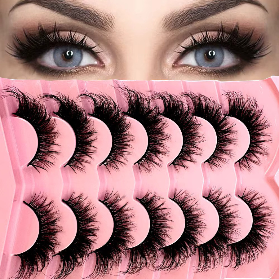 AMSDCN Cat Eye Wimpern 3D, 5D Wispy, Natürliche Falsche Wimpern - Bild 2