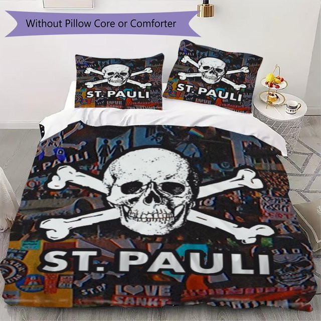 St. Pauli FC Bettwäsche Set mit Bettbezug und Kissenbezügen von Wanghengyao, Weiß, B/H: 220 x 240 cm - Bild 1