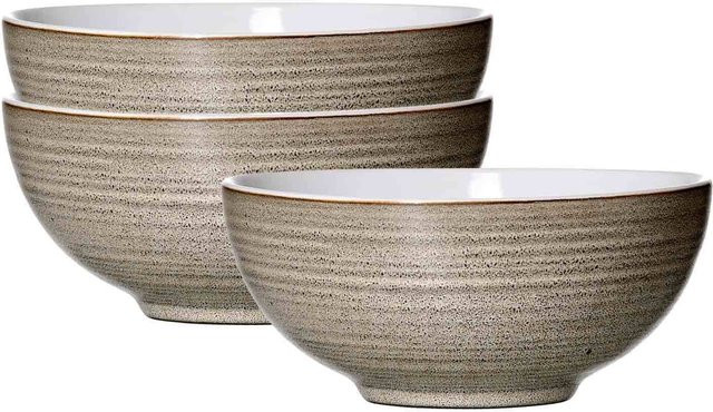 Ritzenhoff & Breker Poke Bowl Schalen Lapaz aus Keramik, Grau, 3er Set, Durchmesser: 17,5 cm - Bild 1