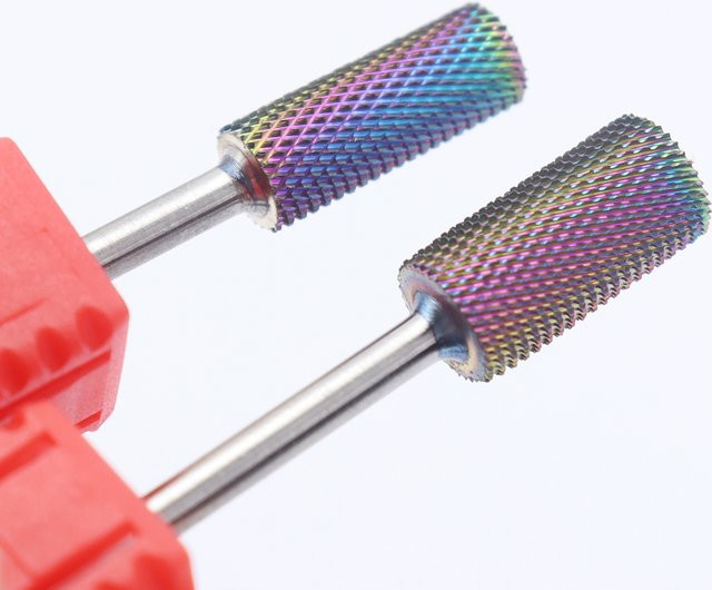 Easy Nail Nagelbohrer, Karbid, Flachkopf, Regenbogen, Metallic, Unisex - Bild 1