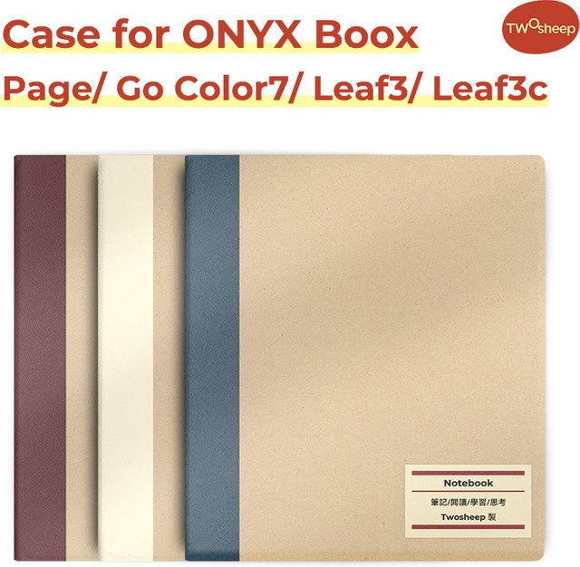 Twosheep Magnetische Schutzhülle im Notebook-Stil für Boox Go7, Go Color7, Page, Leaf3 und Leaf3c (7 Zoll) mit Auto-Sleep-Funktion - Bild 1