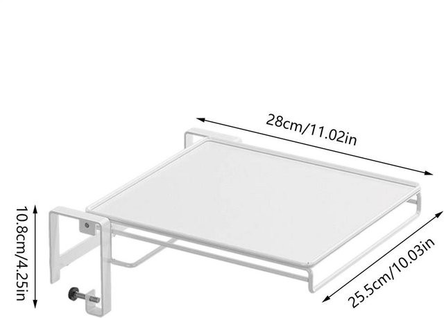 TolTales Küchenregal mit Schranktür und Handtuchhalter, platzsparendes Aufbewahrungsregal für die Arbeitsplatte, weiß - Bild 1