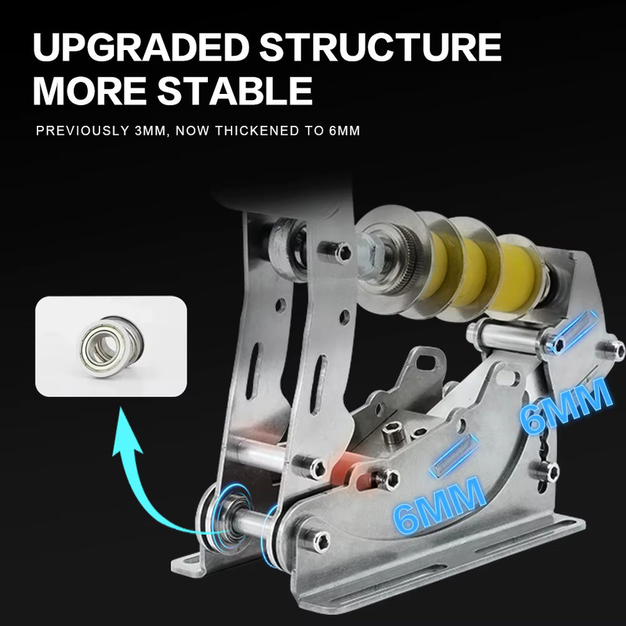 SIMJACK Ultimate Pedals Sim-Racing-Pedale für PC mit Drucksensor Lastzelle und HE Hydraulik in Silber - Bild 3