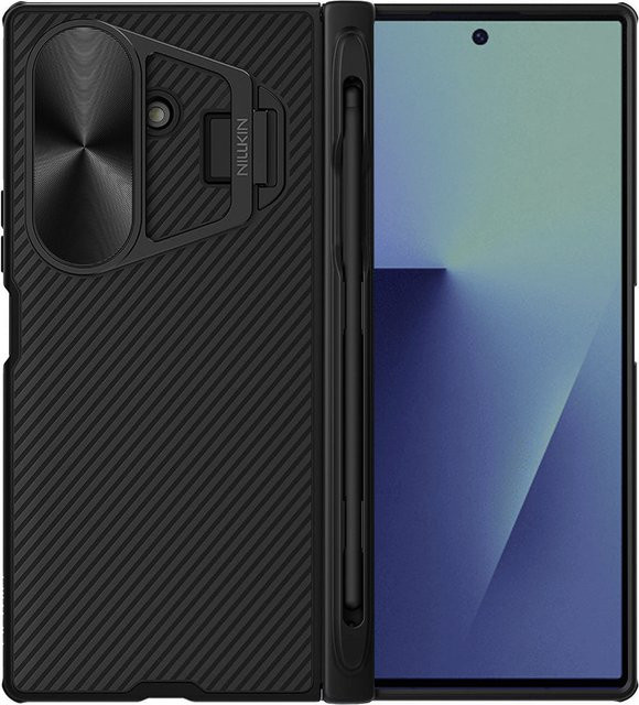 Nillkin CamShield Prop Schutzhülle für Samsung Galaxy Z Fold7 F966 mit Metall-Objektivabdeckung und S-Pen-Halter, Schwarz - Bild 1