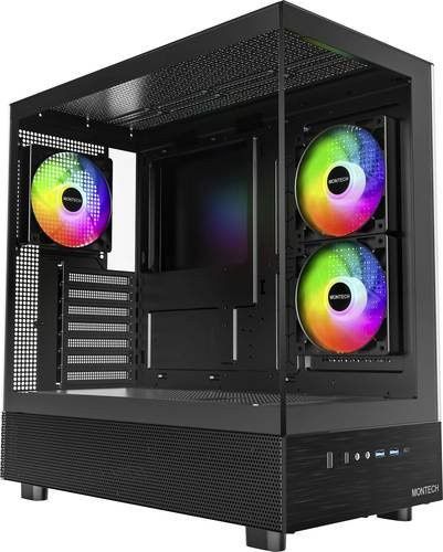 Montech Midi-Tower PC-Gehäuse in Schwarz - Bild 2