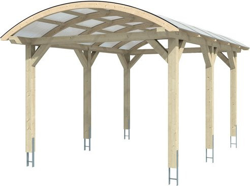 SKANHOLZ Carport Franken, weiß, B/T: 376 x 541 cm, Firsthöhe: 293 cm - Bild 1