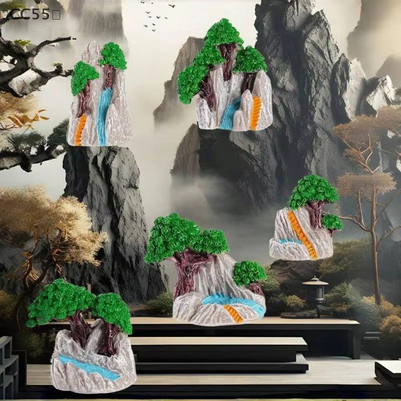 ieniaCC55 Mini-Landschaftssimulation aus Harz für Steingärten und DIY-Modellbau - Bild 2