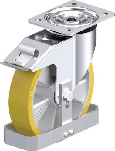 Blickle Stahlblech-Lenkrolle L-ALTH 200K-FI-FS in Silber, Rad-Durchmesser: 200 mm, Tragfähigkeit: 400 kg - Bild 1