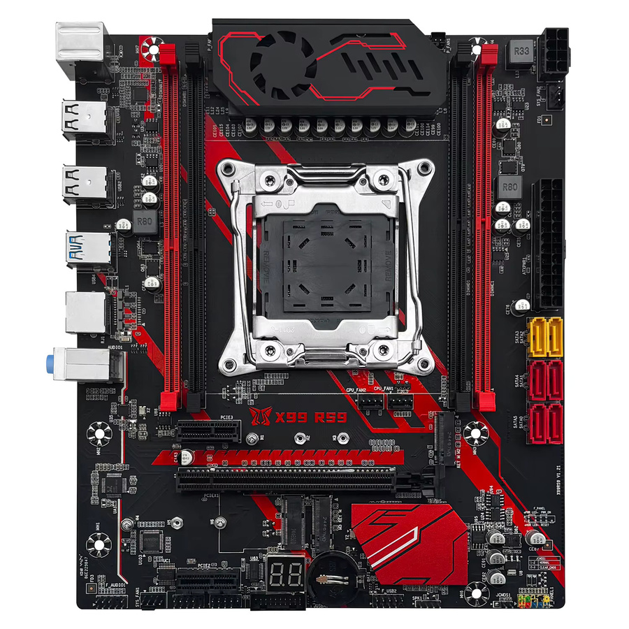 MACHINIST X99 RS9 Motherboard Combo mit Xeon E5 2680 V4 CPU, LGA2011-3, NVME/SATA M.2 und USB 3.0, Schwarz - Bild 5