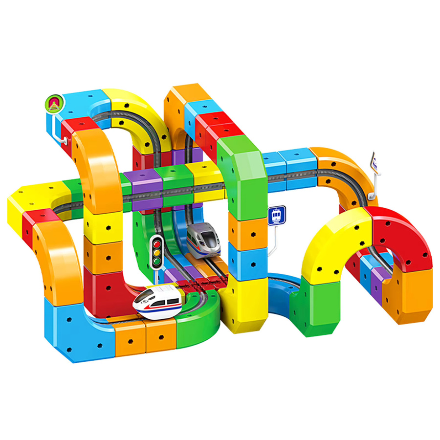 zollor Magischer Orbit Cube 3D Block-Schienenwagen, STEM-Bauspiel, 123-teiliges Set - Bild 4