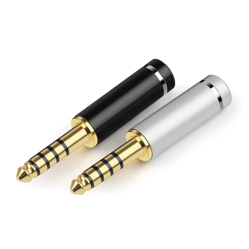 HEDANP 3,5-mm-Klinkenbuchse 5-polig voll symmetrisch für DIY-Audio-Kabel und Kopfhörer in Schwarz und Gold - Bild 1