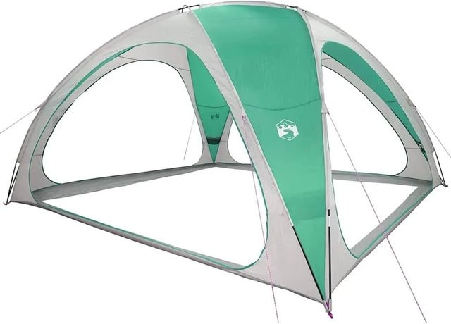 vidaXL Partyzelt Grün wasserdicht aus Polyester B: 435 cm, T: 244 cm, H: 435 cm - Bild 1
