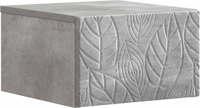 vidaXL Wandmontierter Nachttisch in Betongrau, minimalistisches Design für dein Schlafzimmer, B/T/H: 49 x 34,5 x 20 cm - Bild 1