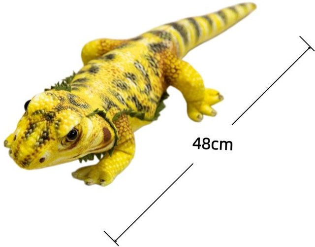 Yiran toy Simulierte Eidechsen Plüschtiere, 48cm, Gelb - Bild 1
