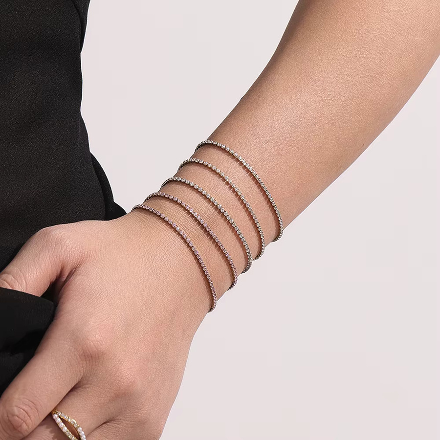 MiDuoDuo Kettenarmband, 316 Edelstahl, vergoldet, Zirkon, Damen - Bild 2