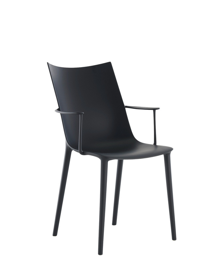 Kartell HHH Stuhl mit Armlehnen in Schwarz Matt - Bild 2