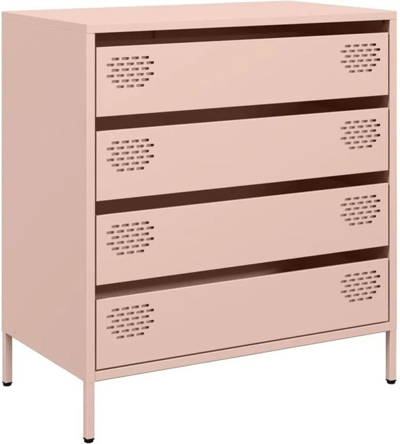 vidaXL Sideboard aus kaltgewalztem Stahl in Rosa, B/T/H: 68 x 39 x 73,5 cm - Bild 1