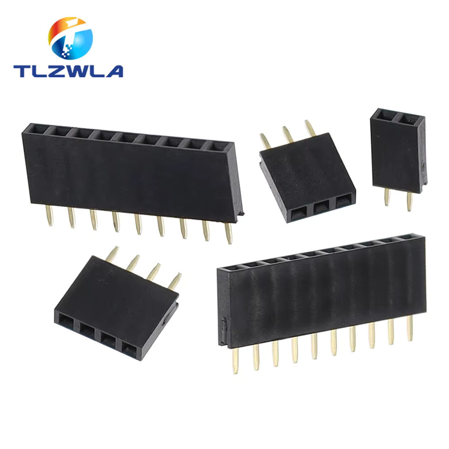 100 Stück Einreihige Pin Buchse Header mit 2,54mm Pitch in Schwarz - Bild 3