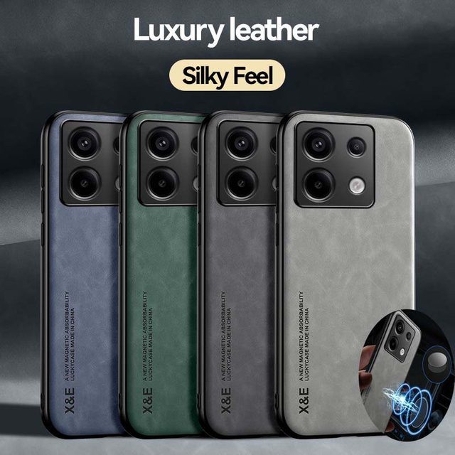Stoßfeste Schutzhülle für Xiaomi Redmi Note 13 Pro 5G und Redmi Note 13 Pro Plus mit magnetischer Auto-Halterung in Grau - Bild 1