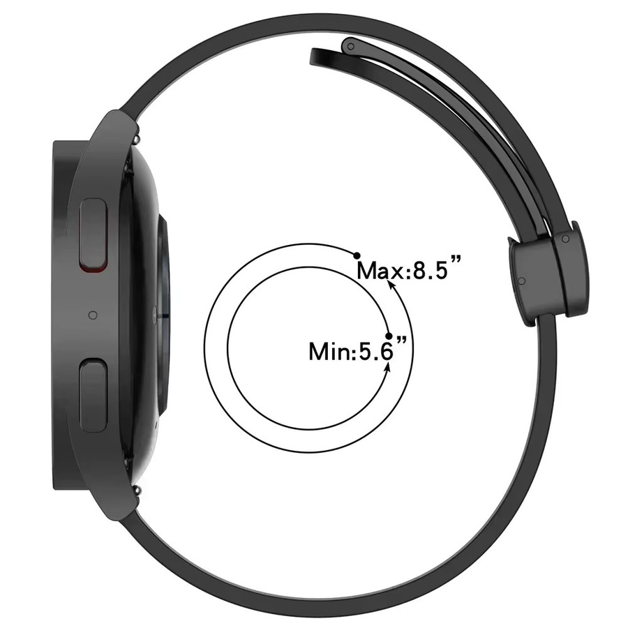 KOSPET Uhrenarmband Silikon, 22 mm, Schwarz, Unisex - Bild 5