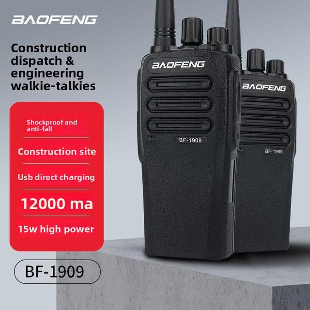 Baofeng BF-1909 Walkie-Talkie in Schwarz für Outdoor, Bau und Landwirtschaft - Bild 1