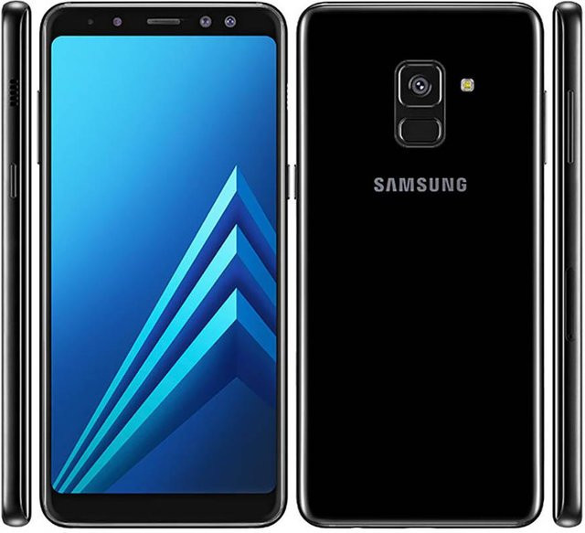 Samsung Galaxy A8 (2018) A530F Refurbished Smartphone Schwarz mit 5,6 Zoll Display, Octa-Core, 4GB RAM und 32GB ROM, Dual-SIM, 4G/LTE - Bild 1