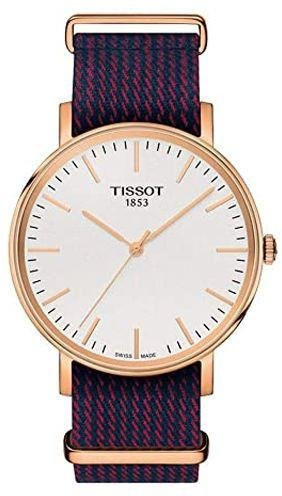 Tissot Armbanduhr, Quarz, Edelstahl, 38 mm, Weiß, Nylonarmband - Bild 1