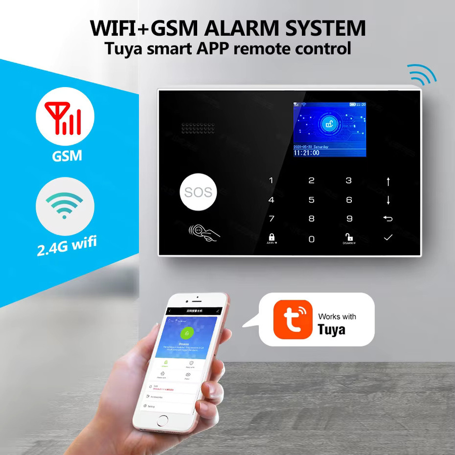 KERUI G30 WIFI GSM Alarm Host mit Temperatur- und Luftfeuchtigkeitsanzeige und Smart Life APP-Steuerung als DIY Sicherheitskit für dein Zuhause - Bild 4