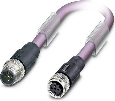 Phoenix Contact 1530249 Sensor-Aktor-Datensteckverbinder M12 Stecker gerade, Buchse gerade, 2-polig, lila, 6,00 m - Bild 1