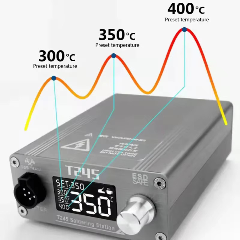 Oss T245 Elektrische Lötstation mit 2s Schnellheizung und C245 Lötkolben-Kit für bleifreies Löten und Chip-Reparaturen - Bild 3